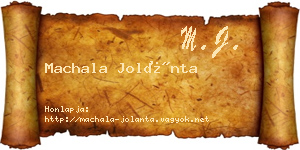 Machala Jolánta névjegykártya